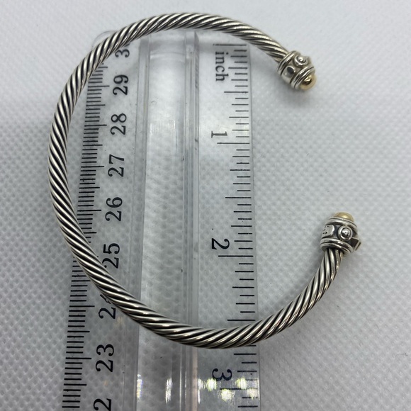 David Yurman sterling silver and 18k gold renaissance bracelet - Picture 6 of 6